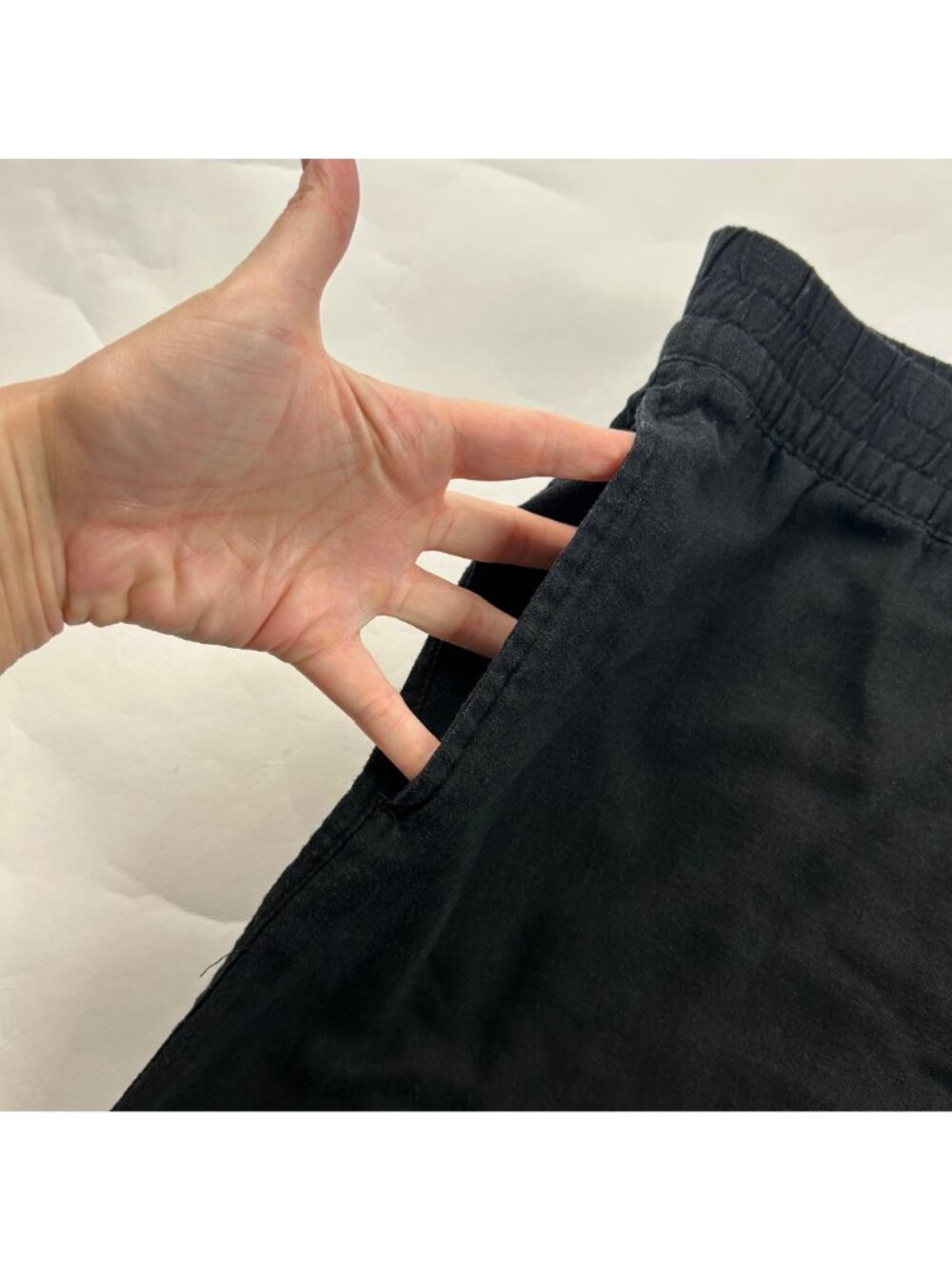 Old Navy Black Linen Blend Wide Leg Lounge Pant XL - Picture 3 of 7